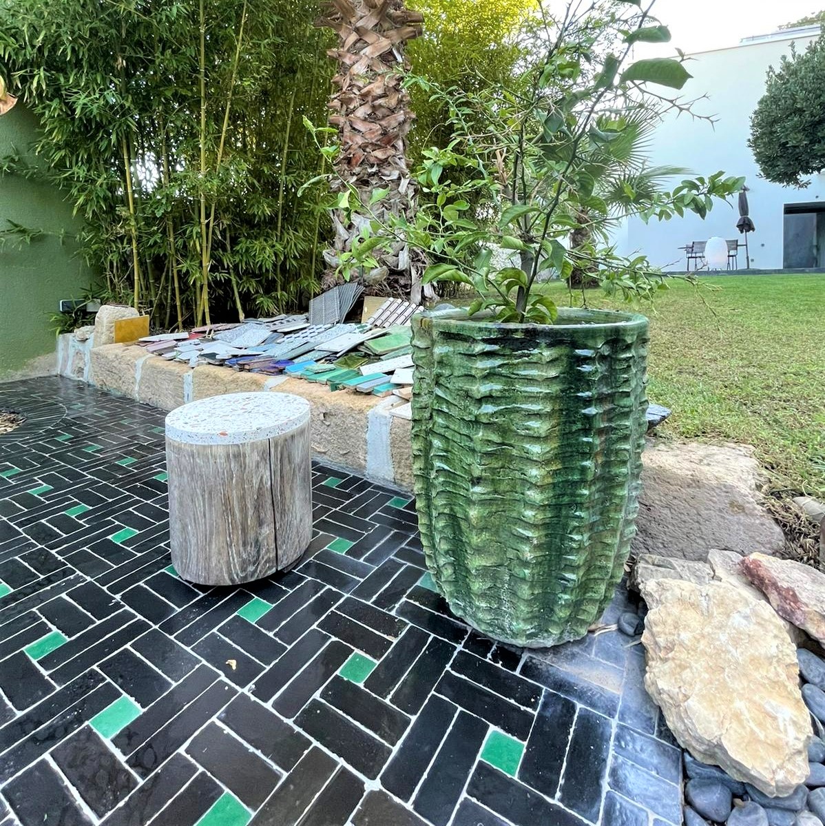 Grand Pot à Chevrons (en stock)